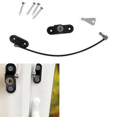 Child Door Window Restrictor Baby Safety Security Cable Locks Catch Wire Key
