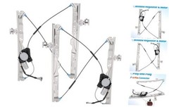 Front Driver & Passenger Side Window Regulator with Motor 6 Pins Compatible