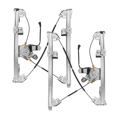 Front Left Driver & Right Passenger Side Power Window Regulator with Motor