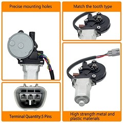 5 pins Front Right Passenger Side Power Window Motor Compatible with Lexus