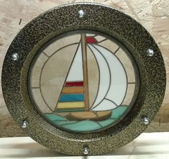 PORTHOLE FOR DOOR STAINLESS STEEL phi 350 mm COLORFUL