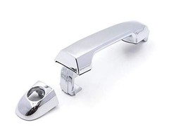 Exterior Chrome Door Handle Front Driver Left Side with Keyhole Replacement
