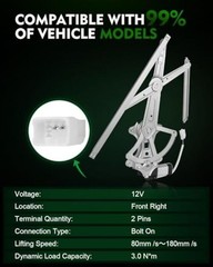 ‎741-506 Power Window Regulator with Motor for: Front Right Passenger Side