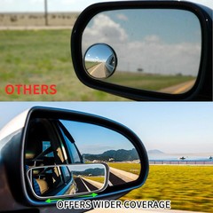 2PCS Blind Spot Mirror for Car Wide Angle Convex Rear View Mirror Kit