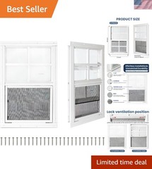 2 Pack 12″ x 18″ Flush Mount Shed Windows with Tempered Glass for Versatile Use