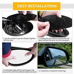 Mirror Glass Heated with Backing Plate Driver Side LH Left Side Rear View