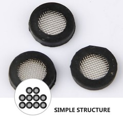 50Pcs Silicone Seal O-Ring Washer with Filter Net for Shower Hose Black