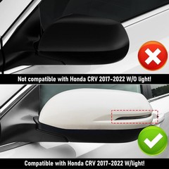 Compatible with CRV 2017-2022/HRV 16-22 Left Driver Side Mirror Left Pearl White