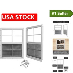 Versatile 12″ x 18″ Shed Windows – Modern Aluminum Frame, Water-Resistant Glass