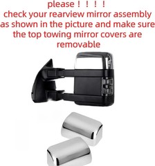 Top Half Mirror Caps Cover Trim Compatible with 2008-2016 F250 F350 F450 Supe