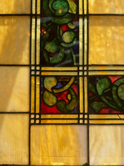 Antique Victorian Stained Glass Windows Set