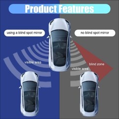 2PCS Rearview Mirror Blind Spot Mirrors – 2” 360° Adjustable Color: Colorful
