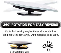 2 PCS Frameless Fan-shaped Convex Blind Spot Mirrors, Adjustable HD Glass for As