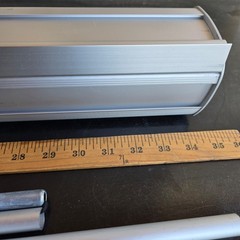 Retractable Roll Up Banner Stand Silver Aluminum Base Pole 75×33