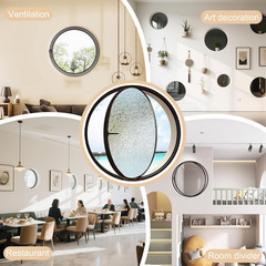 23.6IN Rotating round Window, 360° Porthole Window Tempered Glass,Casement Windo