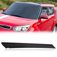 Exterior Molding Gloss Black Windshield Pillar Trim Compatible Driver LH Side