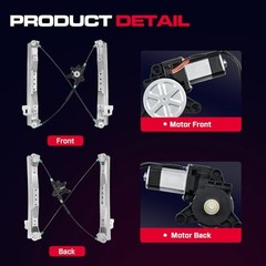Front Passenger Side Power Window Regulator with Front Passenger With Motor