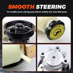 Power Steering Pump with Pulley & Reservoir Compatible with Dodge 21-4045R