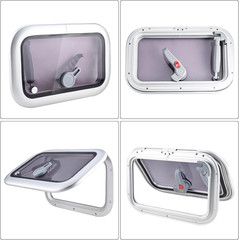 16.2″ X10.5″ Rectangular Deck Hatch,Aluminum Alloy Boat Porthole Window,Push Out