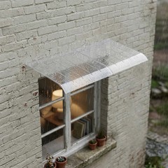 Window&Door Awnings Clear Canopy Rain/Snow Protection Awnings for Outside Patio