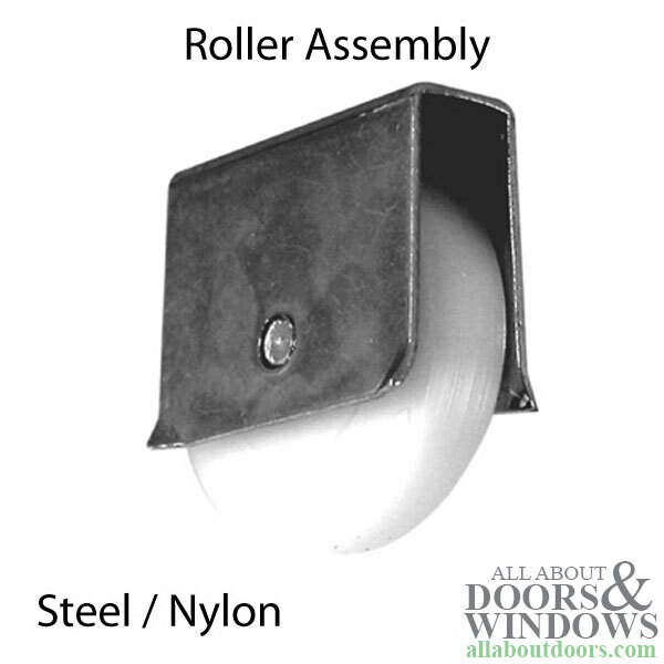 Roller Assembly (Flat) 3/4″ Dia – Sliding Windows, Showcase / Storm – Steel / N