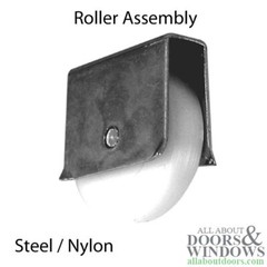 Roller Assembly (Flat) 3/4″ Dia – Sliding Windows, Showcase / Storm – Steel / N