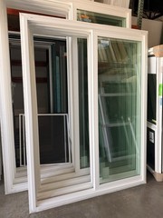 Vinyl Sliding Patio Doors-Tempered–Whit&Black 60×80/72×80/96×80/96×96/108×80/144