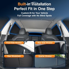 Honda Civic Side Window Sun Shade, OEM Laser-Cut Custom Fit Graphene Honeycom…