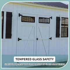2 Pack 10″ X 35″ Shed Window, Transom Windows with Tempered Glass, Basement Gara