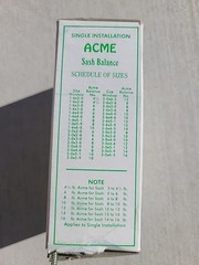 Twin ACME Sash balances and glides Side type, number 4-1/2