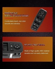 04602533AB 04602533AF Master Window Control Switch, Push Button, Auto, Black,