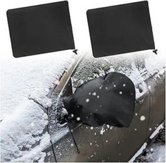 2PCS Side Mirror Covers, Drawstring Design for Dust and Snow Protection, Winter