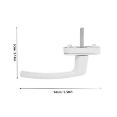 2 Pcs Inward Opening Window Handle Heavy Duty Lock Glass Aluminum