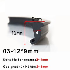 Rubber Window Door Gasket Seal Strip Glass Fixed Repair Seal Waterproof Layer