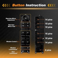 Driver Side Power Window Switch for Chevy Avalanche Tahoe Silverado 1500