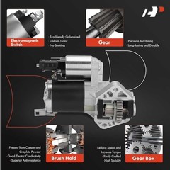 Starter Motor Compatible with Acura MDX 2003 2004 2005 2006 3.5L, 12V 1.6KW