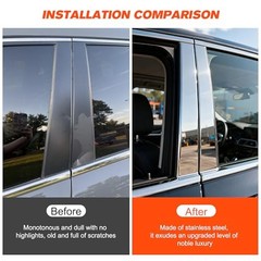 Door Window Pillar Trim, Stainless Steel Polished Chrome Dodge RAM 2002-2008