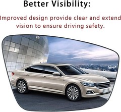 Door Mirror Heated, Mirror Glass Replacement Compatible with Golf MK5 Plus 2004-