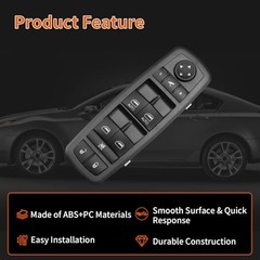 Master Power Window Switch Compatible with 2012-2015 Dodge Grand PWS-DQ-867AA