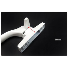 Durable Plastic Door Handle White External Flat Window Handle Reusable