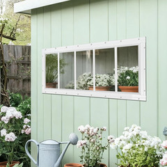 Shed Windows 2 Pack, Fixed Transom Windows 10″ X 29″ with Tempered Glass, Garage