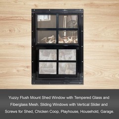Versatile 12″ x 18″ Tempered Glass Windows for Sheds, Coops & Garages – 2 Pack