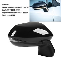 Power Heated Side Mirror With Turn Signal For E210 2020 Gloss Black