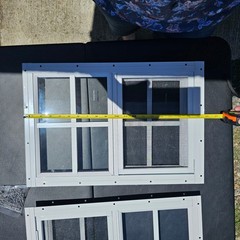 2 Pack 12×18 White Flush Mount Shed Windows Safety Glass Vertical Slider New