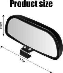 Car Blind Spot Mirror, Adjustable HD Glass Convex Rear View Mirro Style: Black