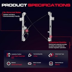 Front Passenger Side Power Window Regulator with Motor (2 Front Passenger (RH))
