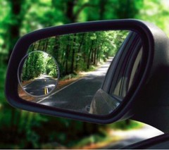 2″ Round HD Glass Convex Aluminum Frame Wide Angle Spot Mirror for Universal Veh