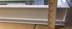 Hopper Window 30 x 13.75 Basement Laundry Room Garage White Vinyl 2 Latches