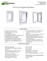 Tilt & Turn, Basement Egress Window, In-swing, White