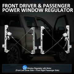 Front Driver and Passenger Power Window Regulator Front Left & Front Right